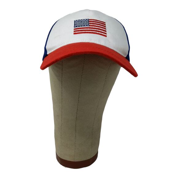 Target Patriotic American Flag Red White & Blue Slideback Hat Embroidered - Picture 1 of 11